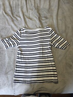 Tommy Hilfiger Navy and White Striped Top